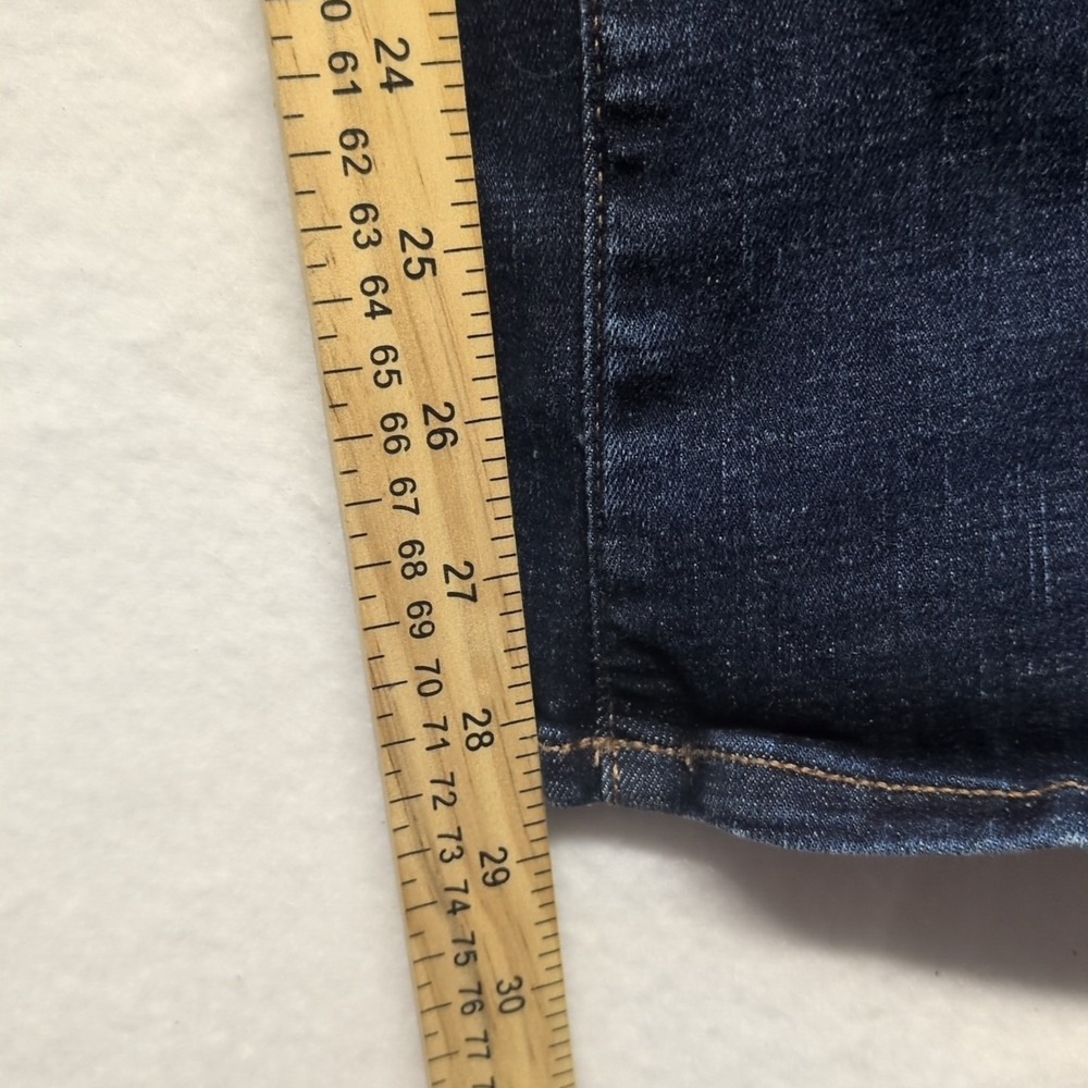 American Eagle Curvy Kick Boot Jeans Womens 12 Short Blue Medium Wash Stretch - Picture 7 of 13